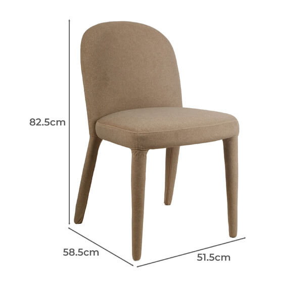 Strathmore | Leaf Linen Fabric Modern Dining Chairs | Linen