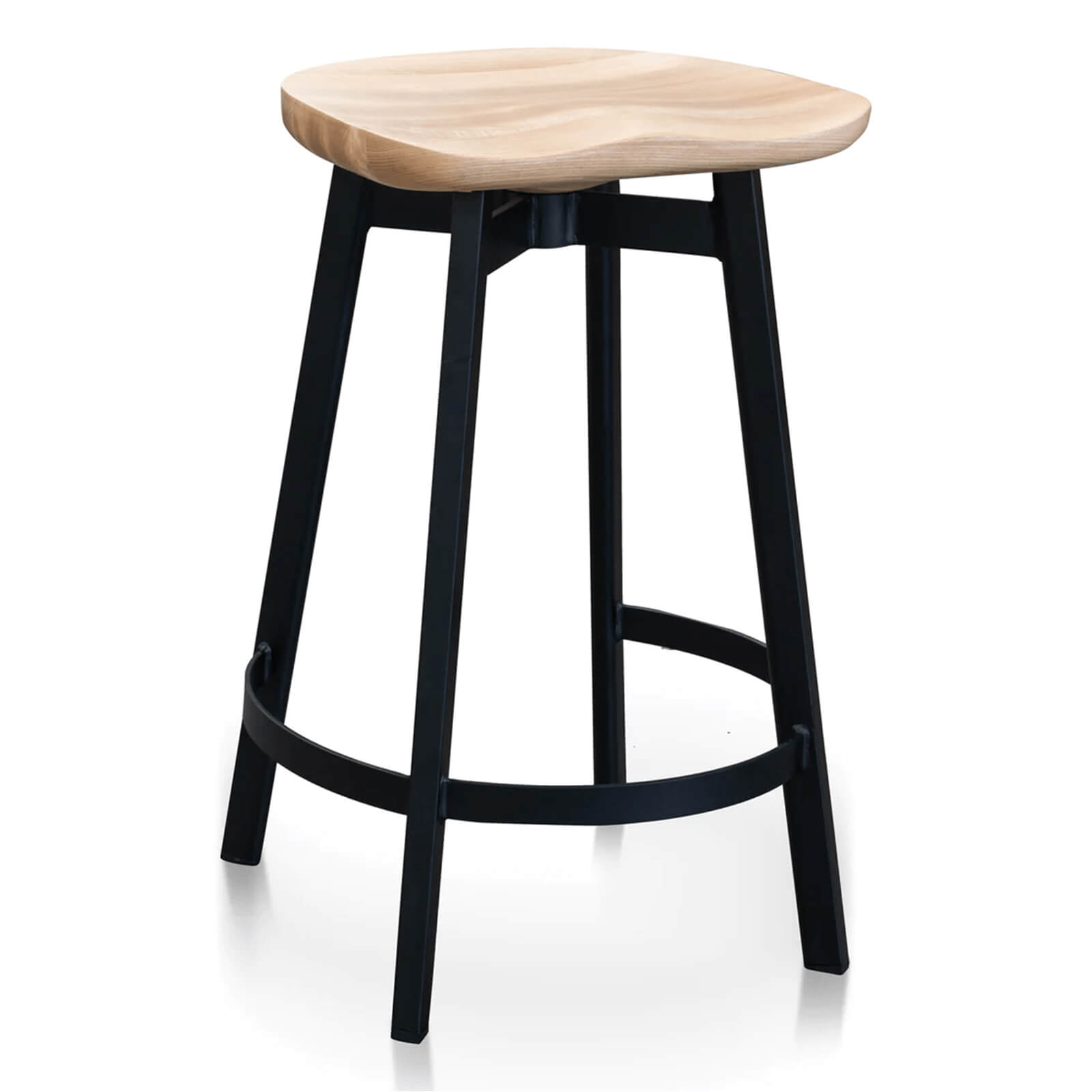 Sullivan | Industrial Metal 65cm Wooden Bar Stools | Set Of 2