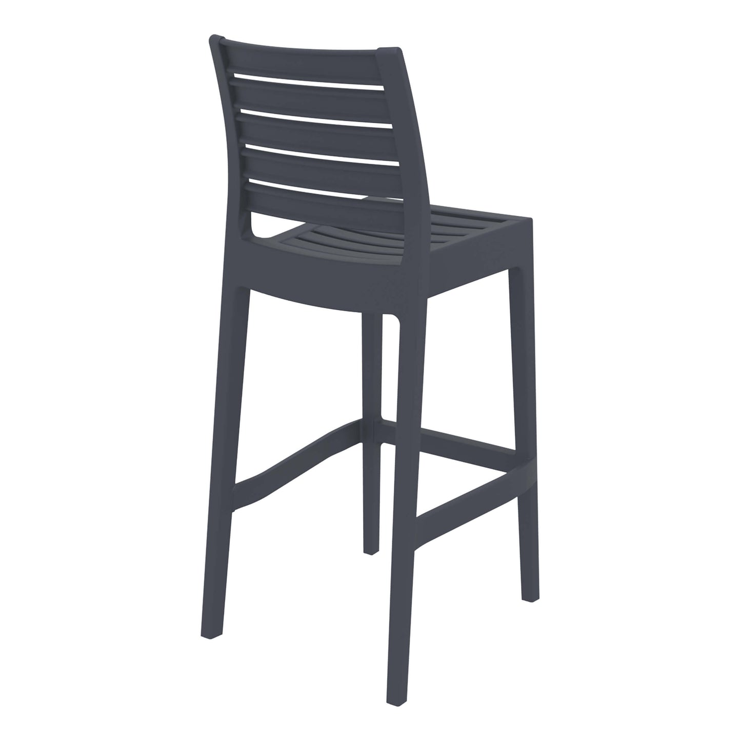 Sunnyhill | Modern Plastic Outdoor Bar Stools | Set Of 4 | Anthracite