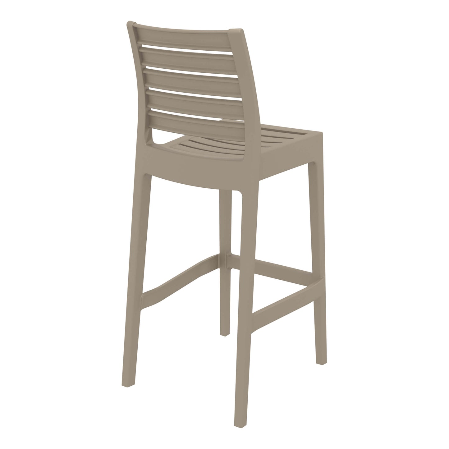 Sunnyhill | Modern Plastic Outdoor Bar Stools | Set Of 4 | Taupe