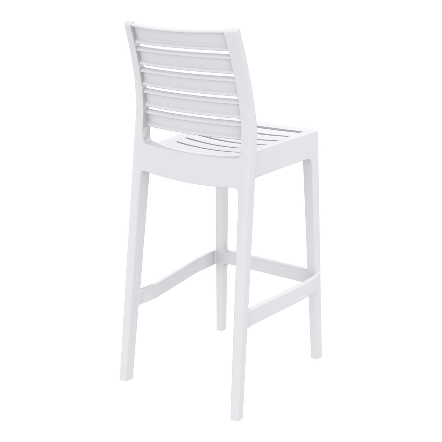 Sunnyhill | Modern Plastic Outdoor Bar Stools | Set Of 4 | White