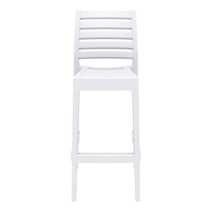 Sunnyhill | Modern Plastic Outdoor Bar Stools | Set Of 4 | White
