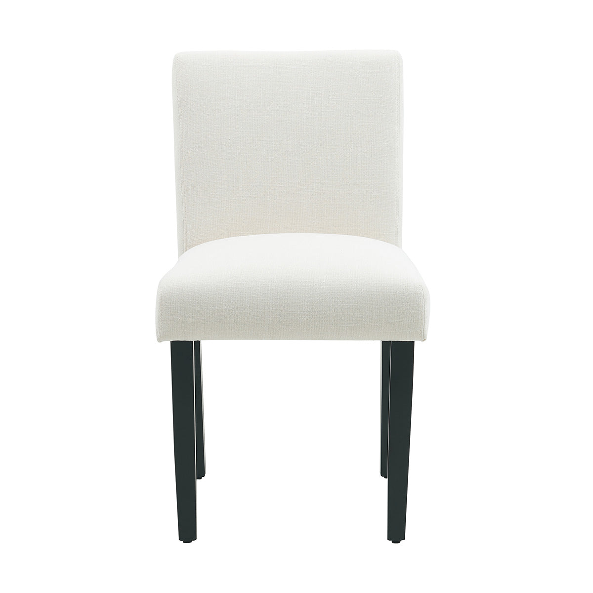 Contemporary Off White Fabric Wooden Dining Chairs