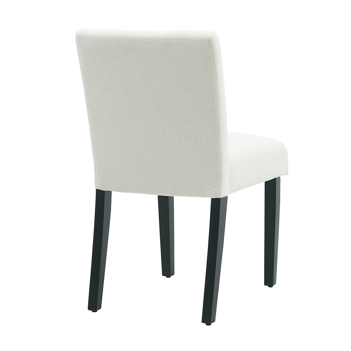 Contemporary Off White Fabric Wooden Dining Chairs