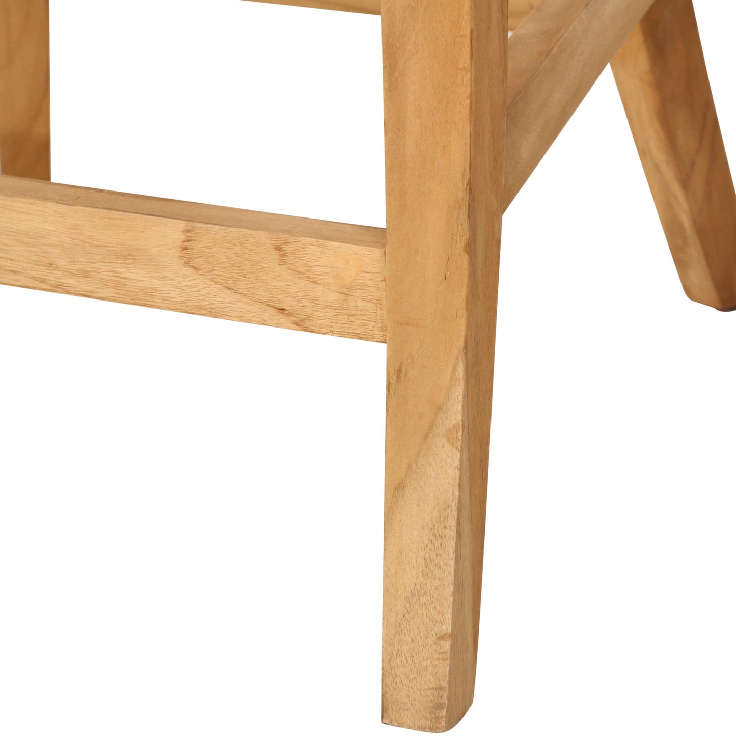 Coastal Teak Wood Natural Rattan Bar Stool | Natural