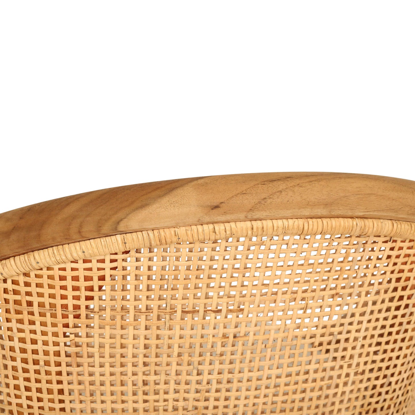 Coastal Teak Wood Natural Rattan Bar Stool | Natural