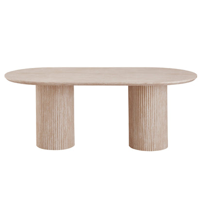 Trentham | Modern Coastal 2m Light Natural Wooden Dining Table | Natural