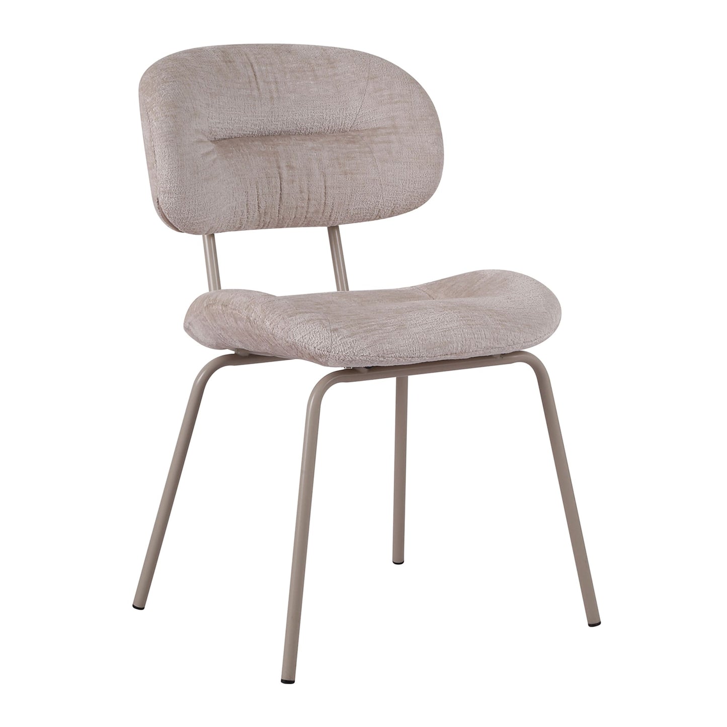 Trondheim | Scandinavian Modern Fabric Dining Chairs | Set Of 2 | Pearl