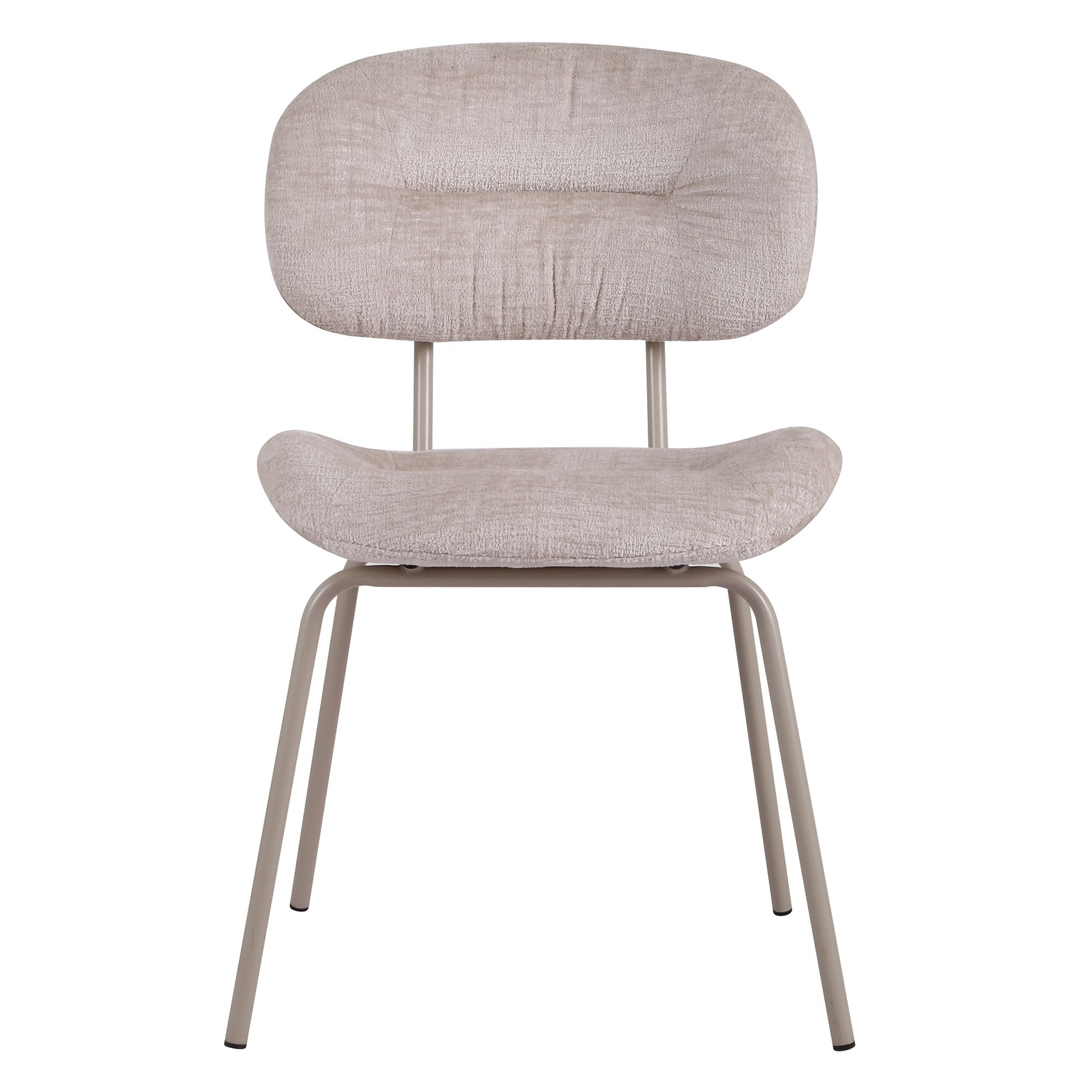 Trondheim | Scandinavian Modern Fabric Dining Chairs | Set Of 2 | Pearl