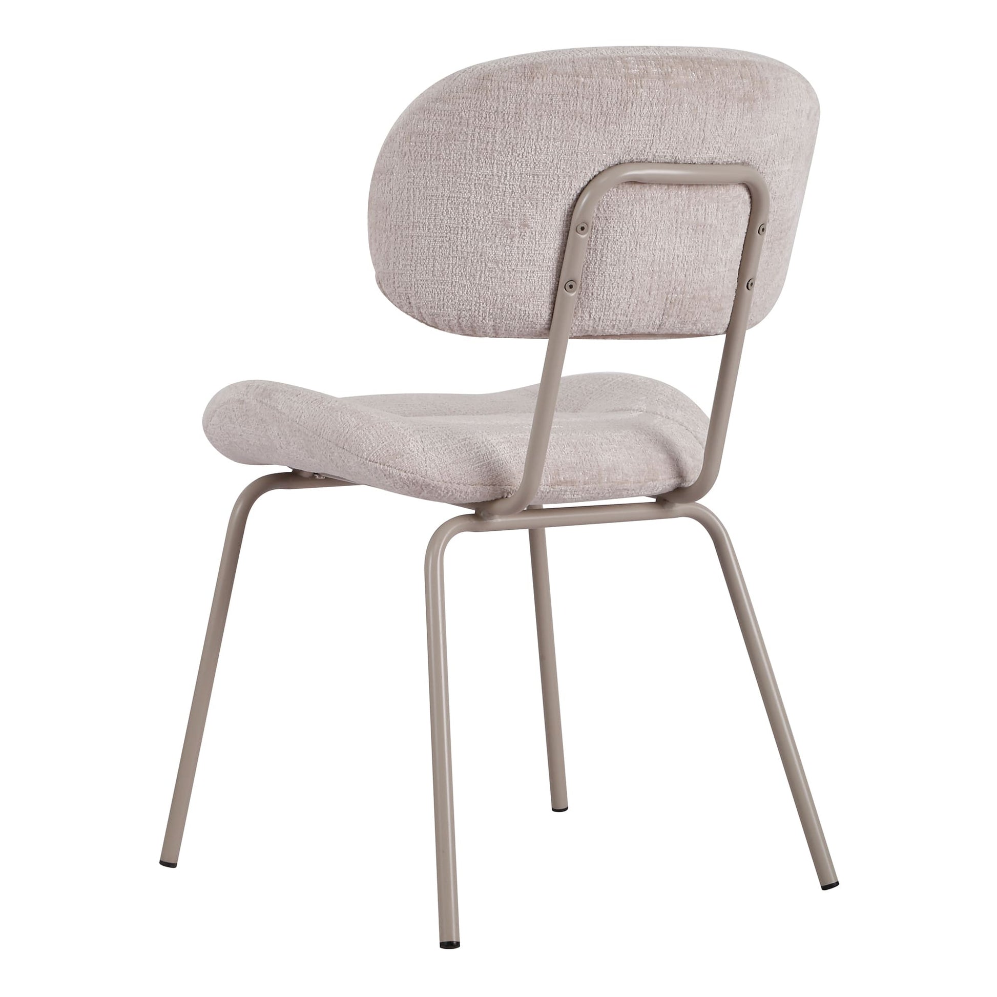 Trondheim | Scandinavian Modern Fabric Dining Chairs | Set Of 2 | Pearl