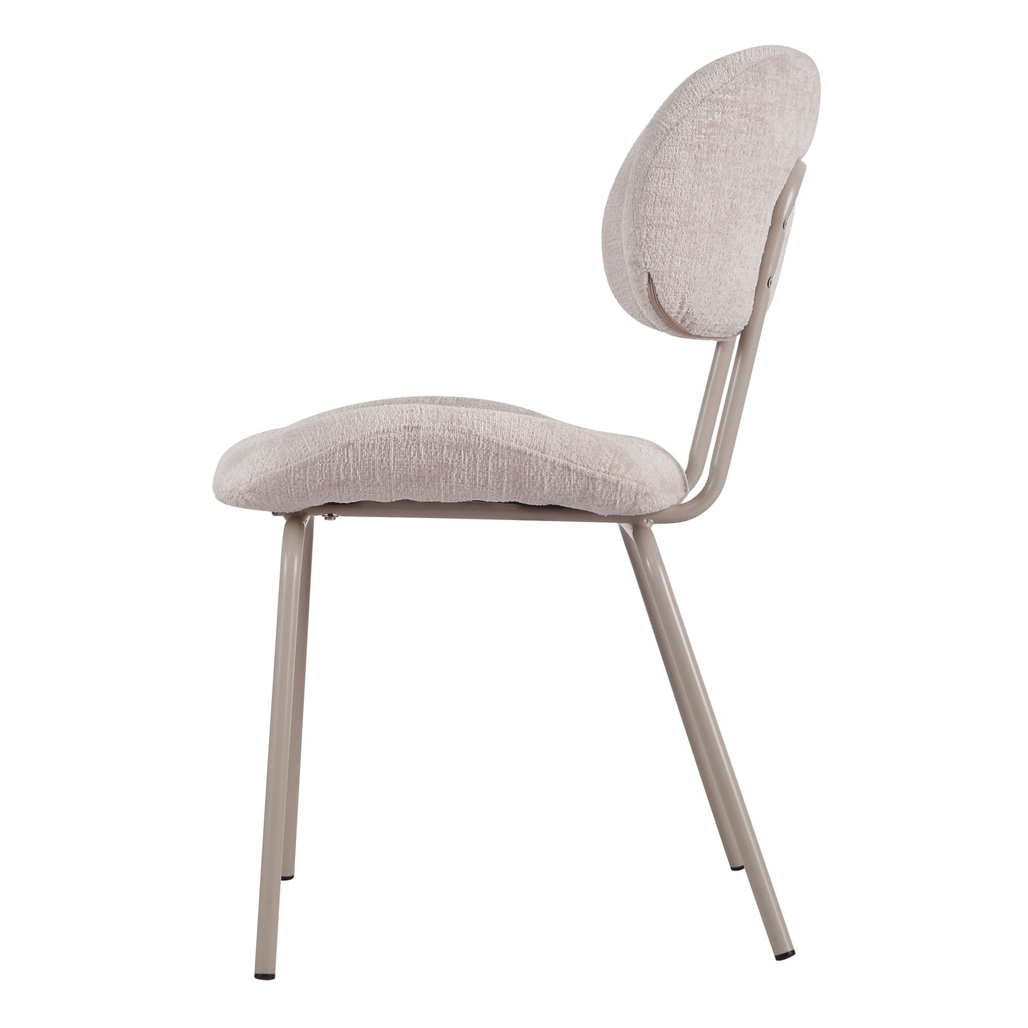 Trondheim | Scandinavian Modern Fabric Dining Chairs | Set Of 2 | Pearl