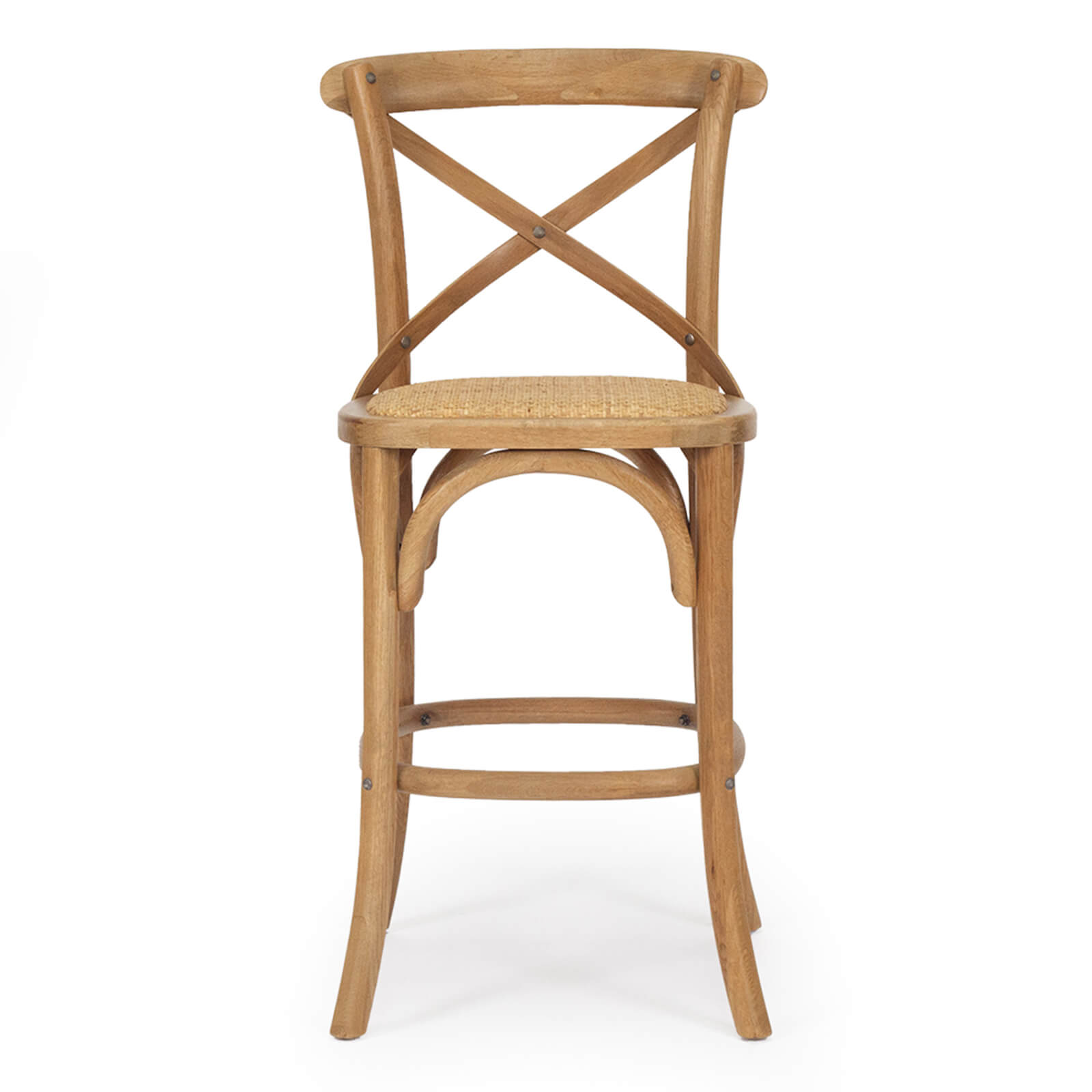 Virginia | Coastal French Provincial Wooden Bar Stools | Natural 