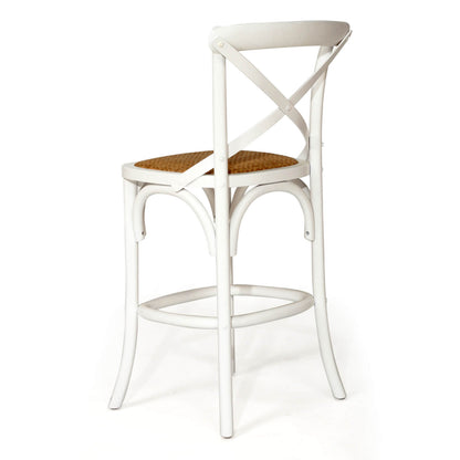 Virginia | Coastal French Provincial Wooden Bar Stools | White