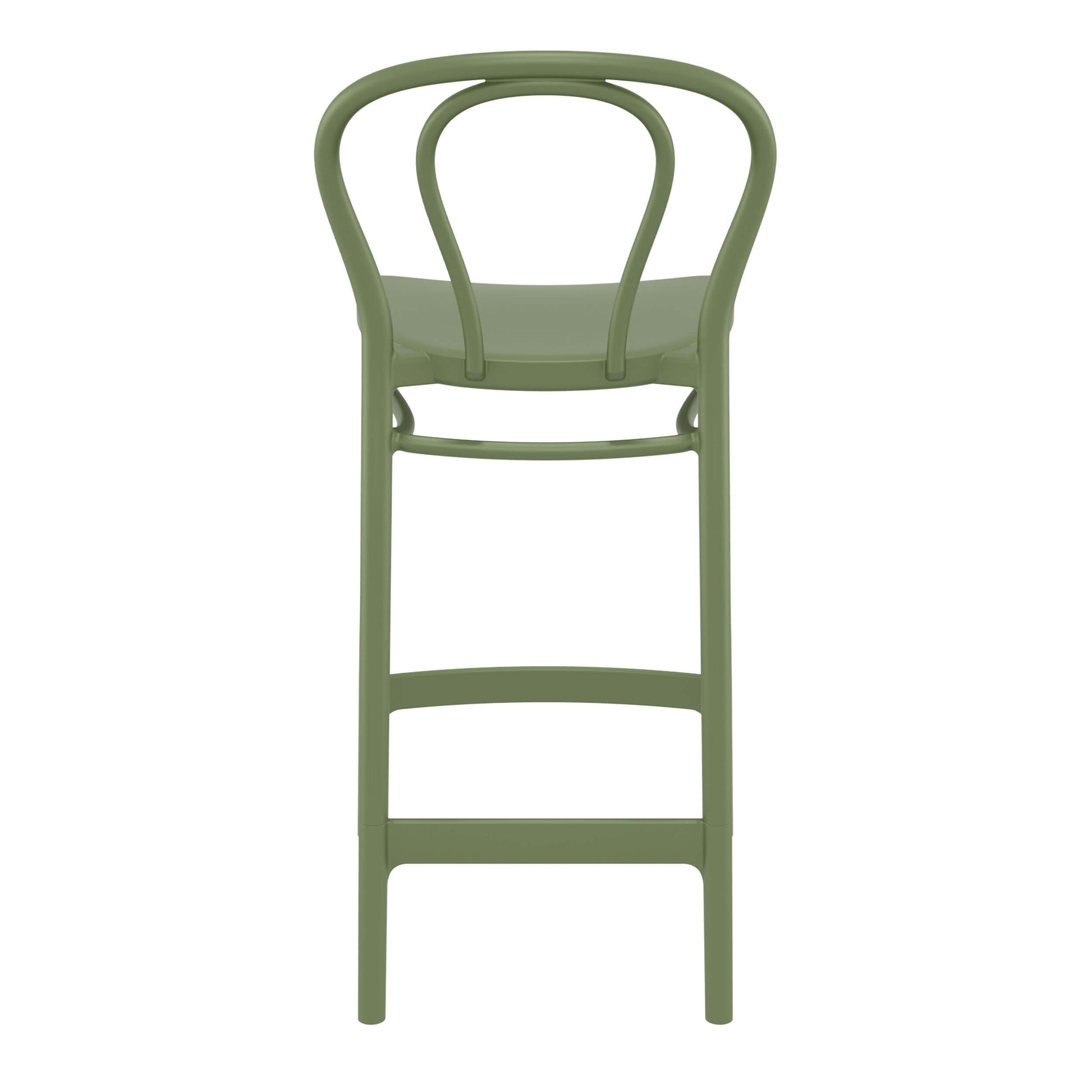 Vista | Plastic Country Style Outdoor Bar Stools | Set Of 4 | Green