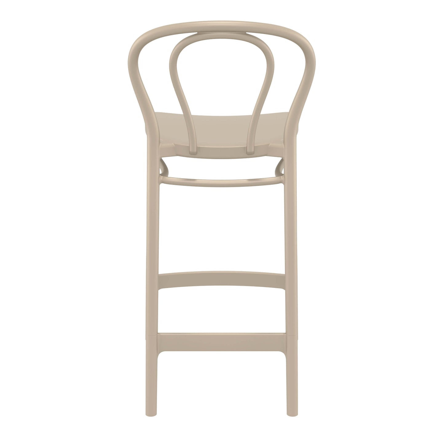 Vista | Plastic Country Style Outdoor Bar Stools | Set Of 4 | Taupe