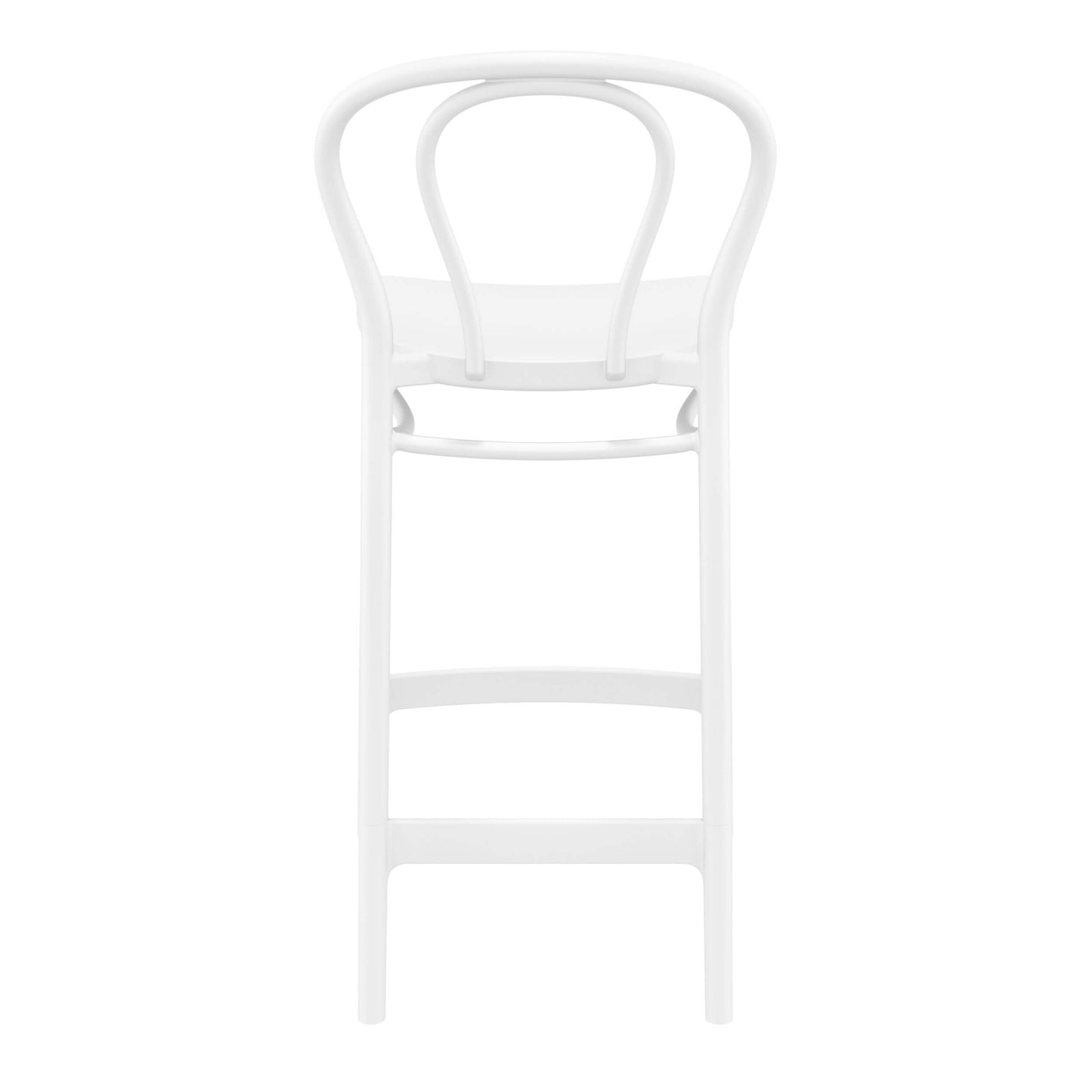 Vista | Plastic Country Style Outdoor Bar Stools | Set Of 4 | White