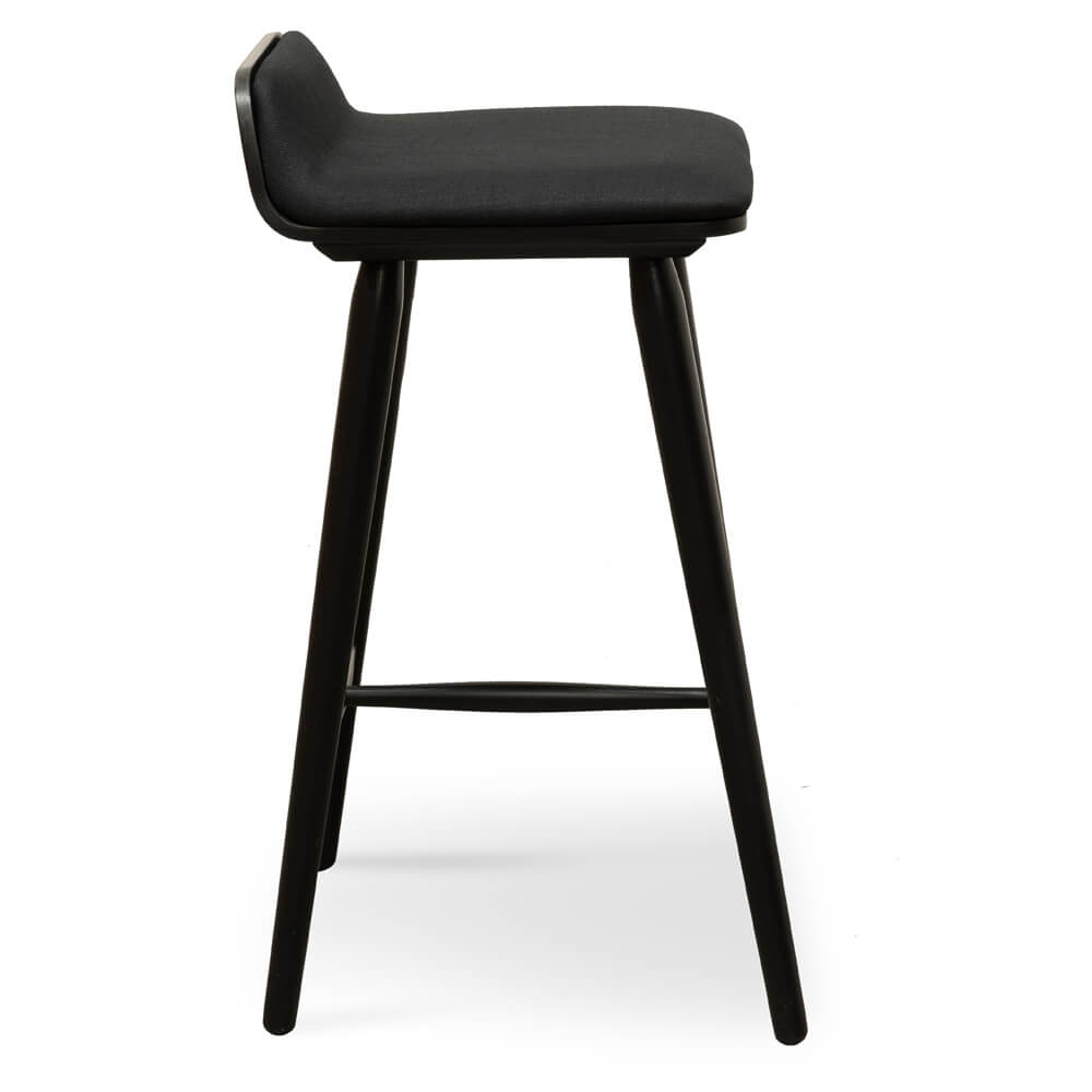 Woodridge | Contemporary Backless Wooden Bar Stool | Black