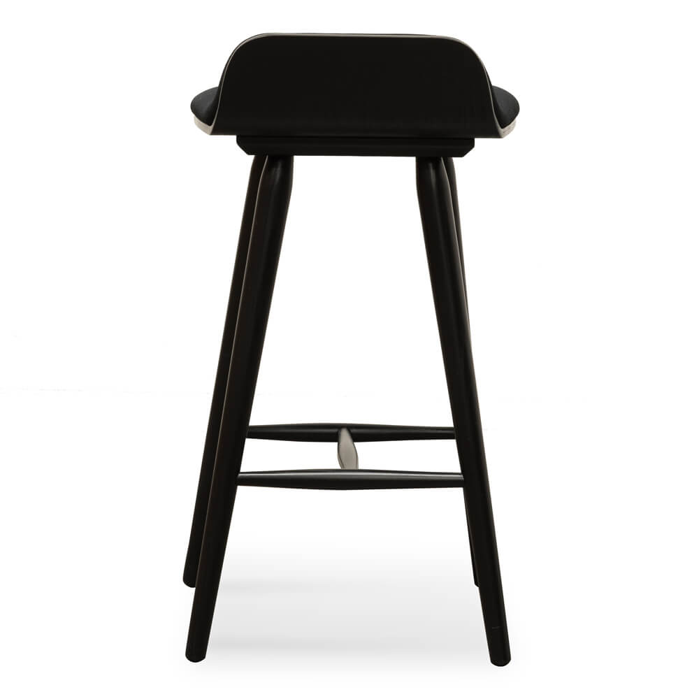 Woodridge | Contemporary Backless Wooden Bar Stool | Black