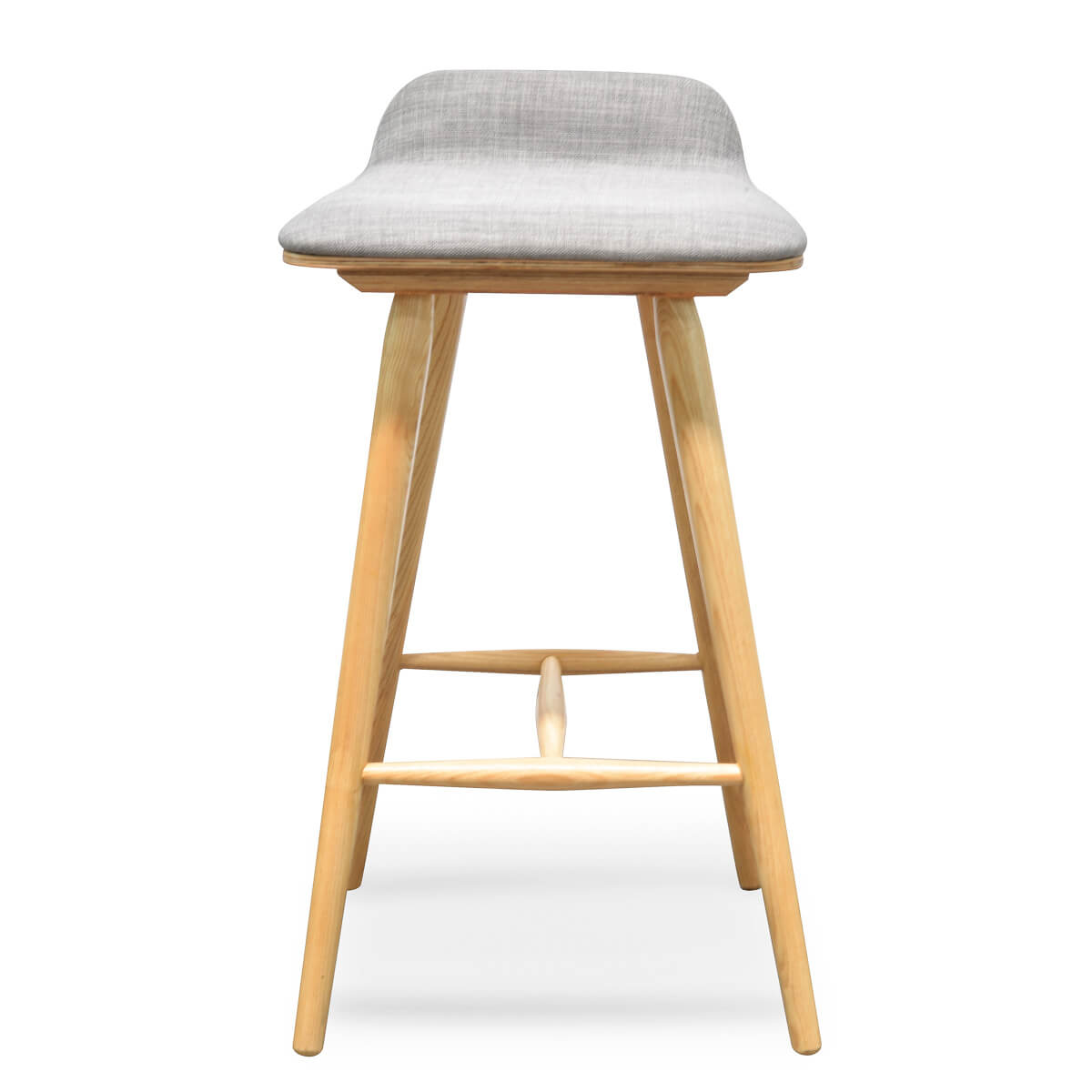 Woodridge | Contemporary Backless Wooden Bar Stool | Grey