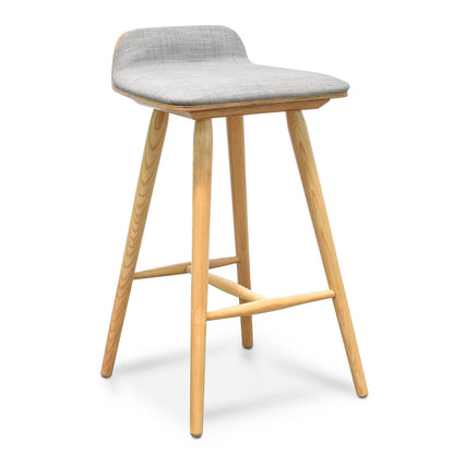 Woodridge | Contemporary Backless Wooden Bar Stool | Grey