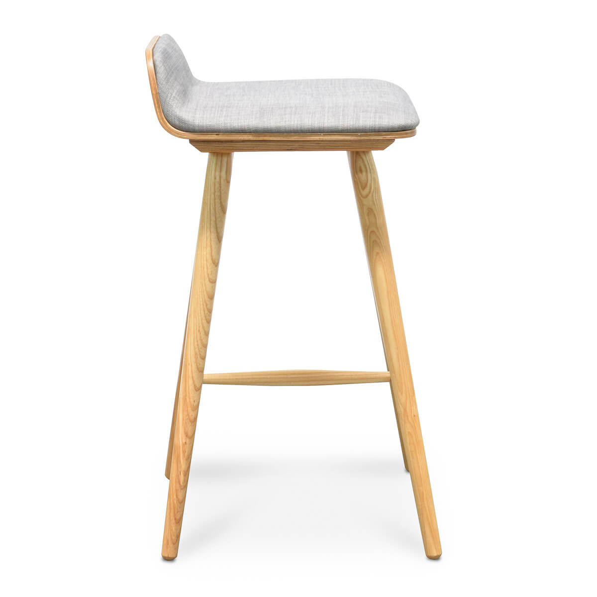 Woodridge | Contemporary Backless Wooden Bar Stool | Grey