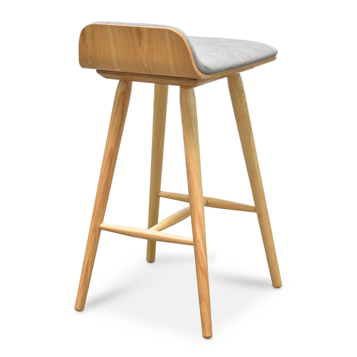 Woodridge | Contemporary Backless Wooden Bar Stool | Grey