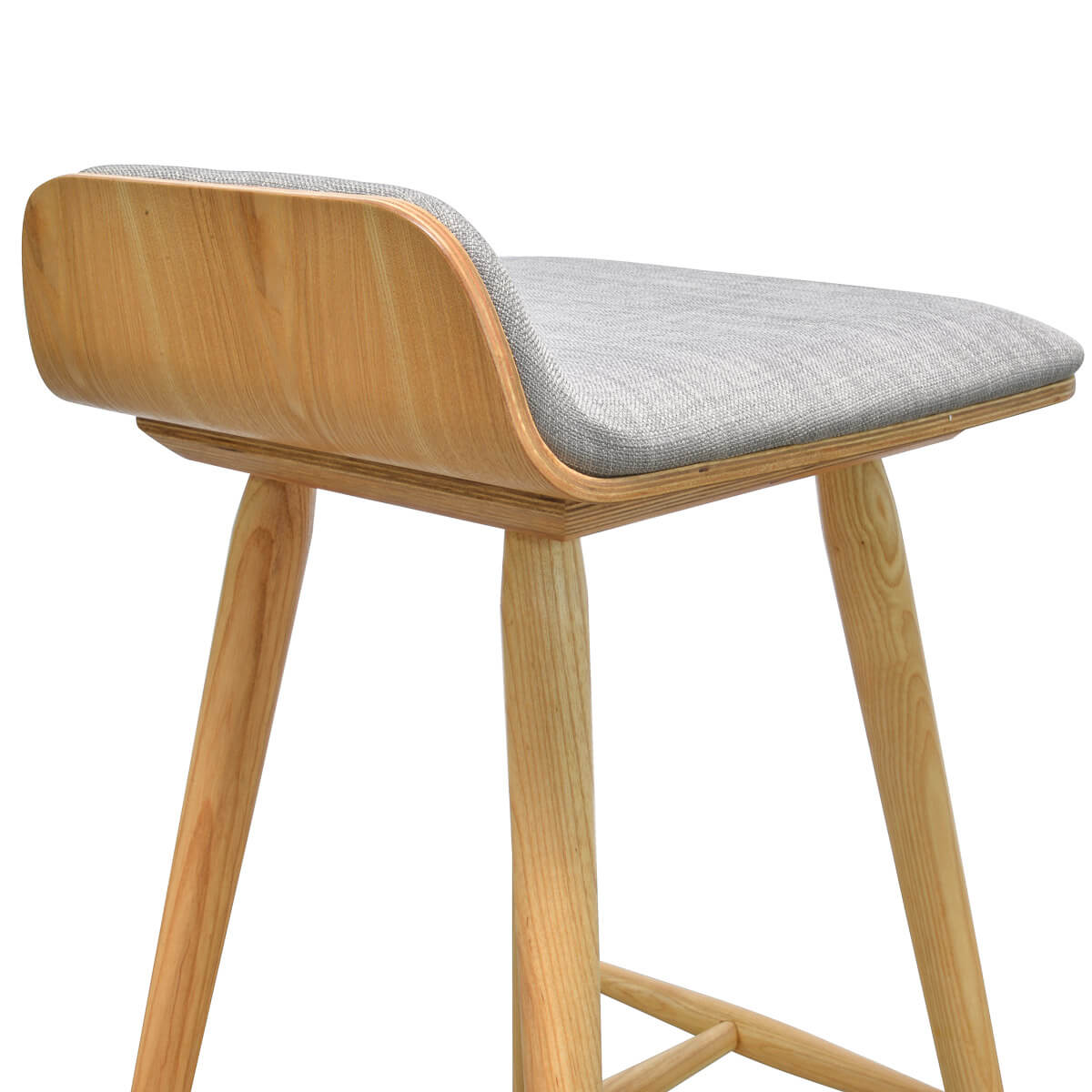 Woodridge | Contemporary Backless Wooden Bar Stool | Grey