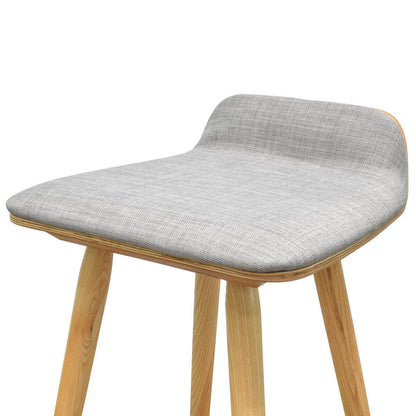 Woodridge | Contemporary Backless Wooden Bar Stool | Grey