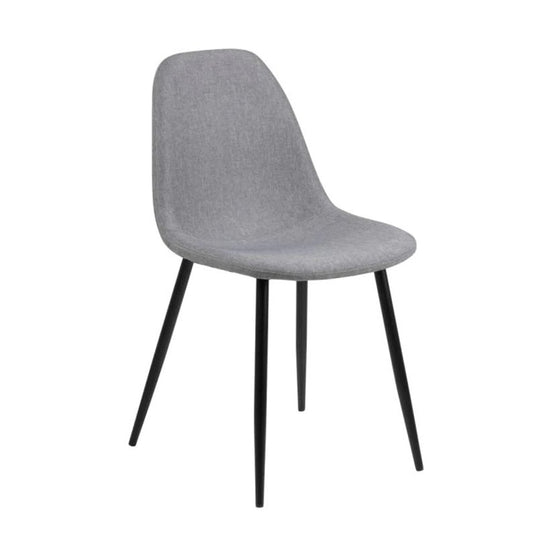 Emile | Contemporary Light Grey Fabric Dining Chair | Grey