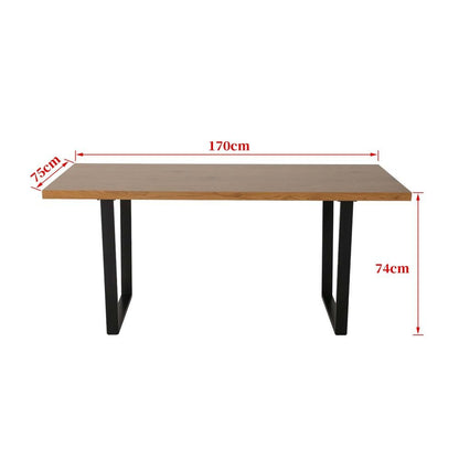 Galloway | Modern Industrial 170cm Rectangular Natural Wooden Dining Table | Natural