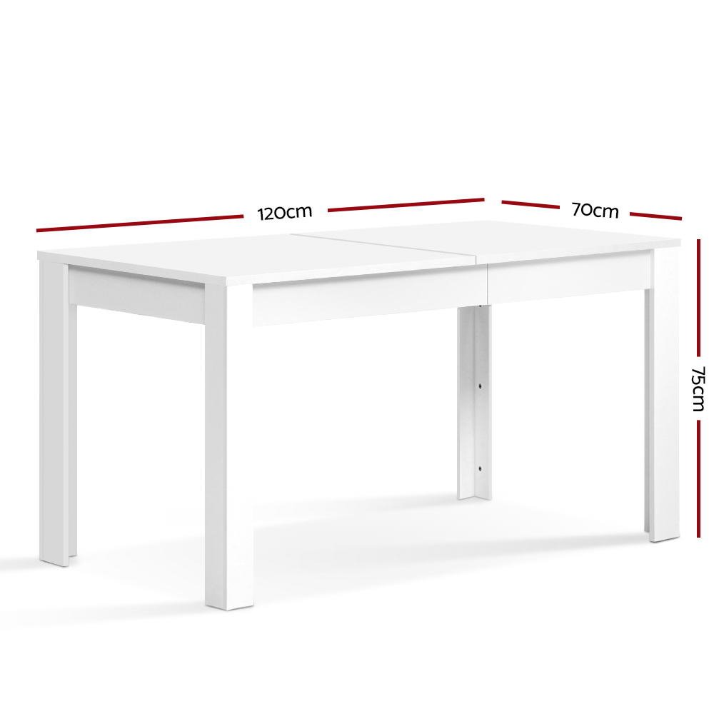 Hannaford | Modern 6 Seater White Wooden Dining Table | White