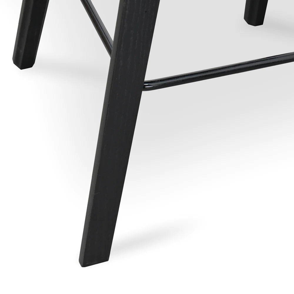 Marbella | Contemporary Coastal Wooden Bar Stool | Black