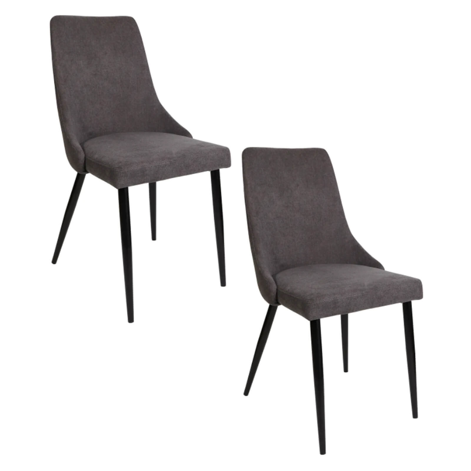 Montville Version 1 | Modern Metal Fabric Dining Chairs | Set Of 2 ...