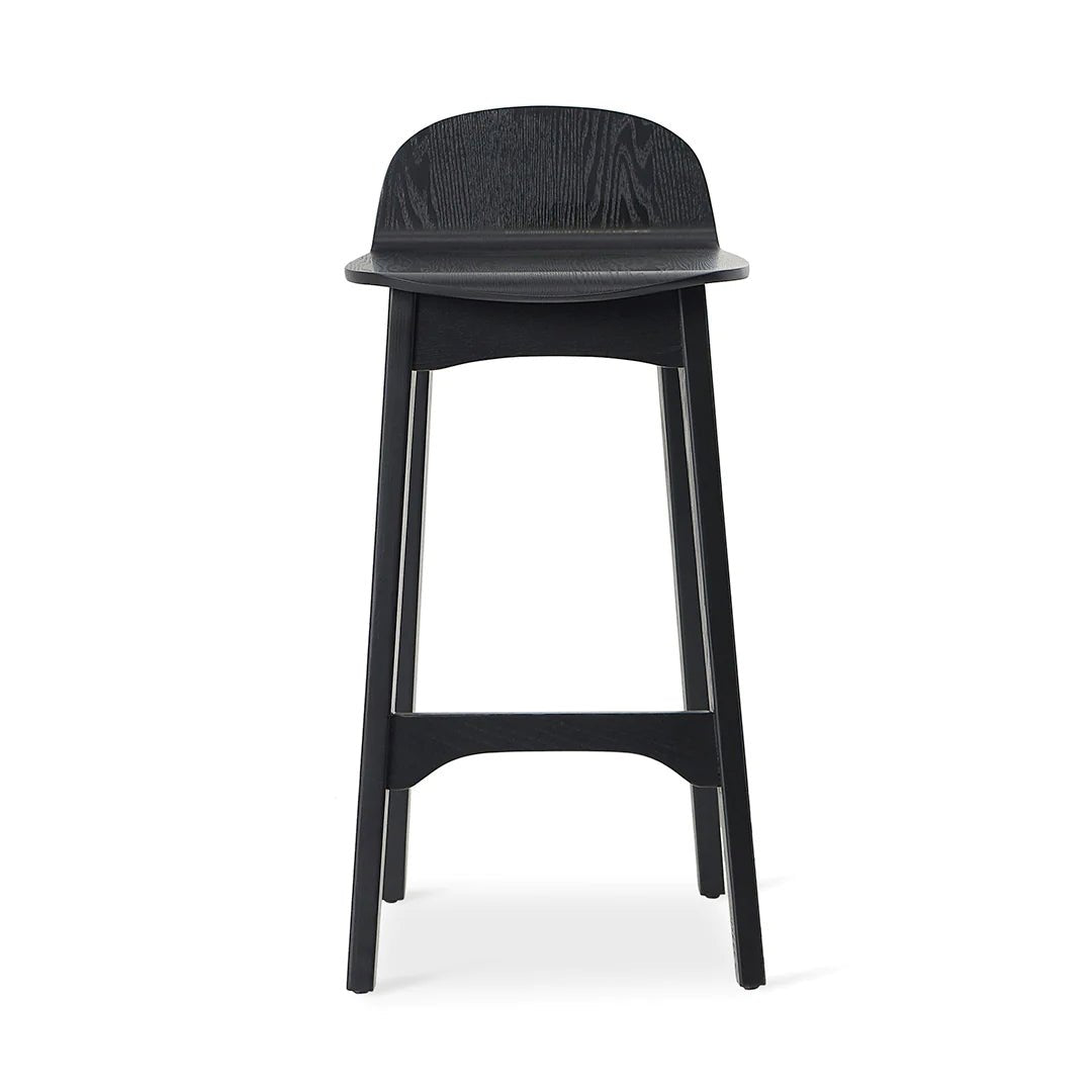 Oaklands | Scandinavian Style Natural Black Wooden Bar Stools | Black