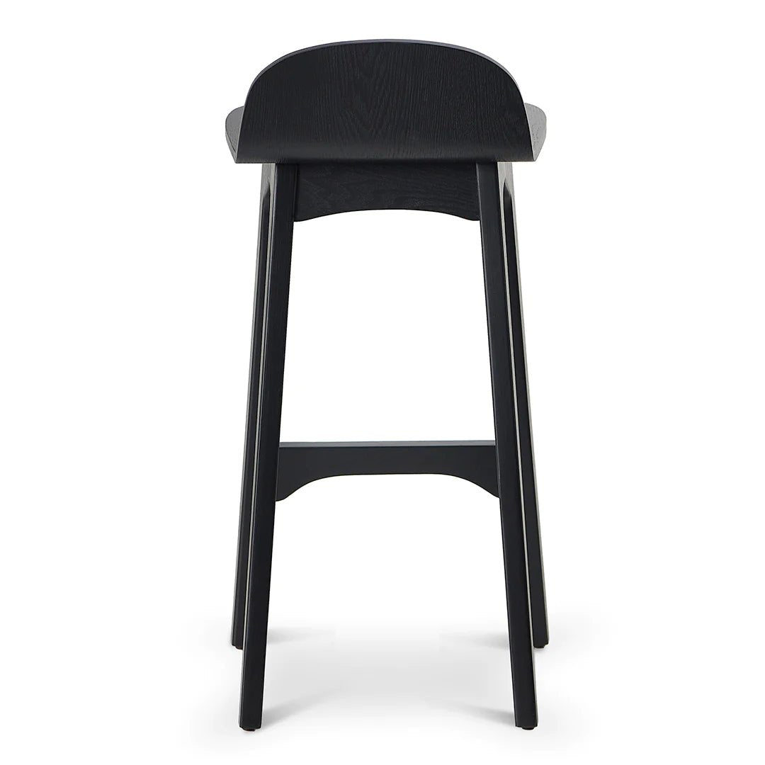 Oaklands | Scandinavian Style Natural Black Wooden Bar Stools | Black